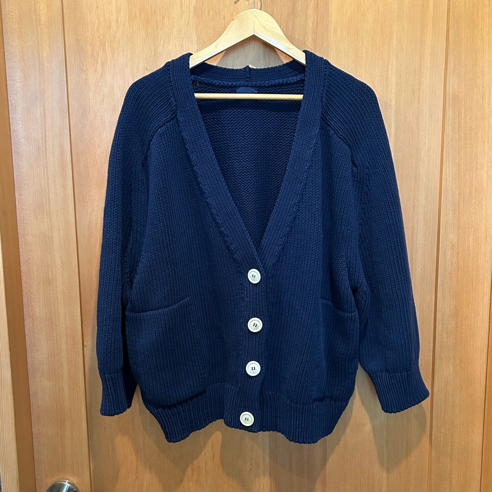 Babaa no55 cotton cardigan navy